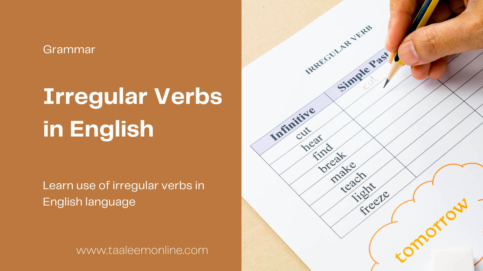 Irregular verbs in English